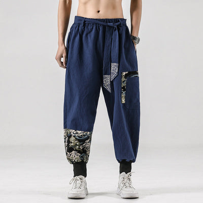 National Style 200 Jin Linen Legged Knickerbockers Men'S China Fashion Tang Casual Pants Loose Large Cotton SHOPPORA