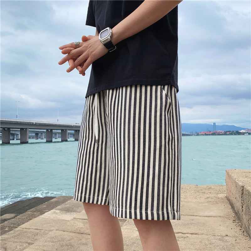 Thin Striped Casual Outdoor Shorts