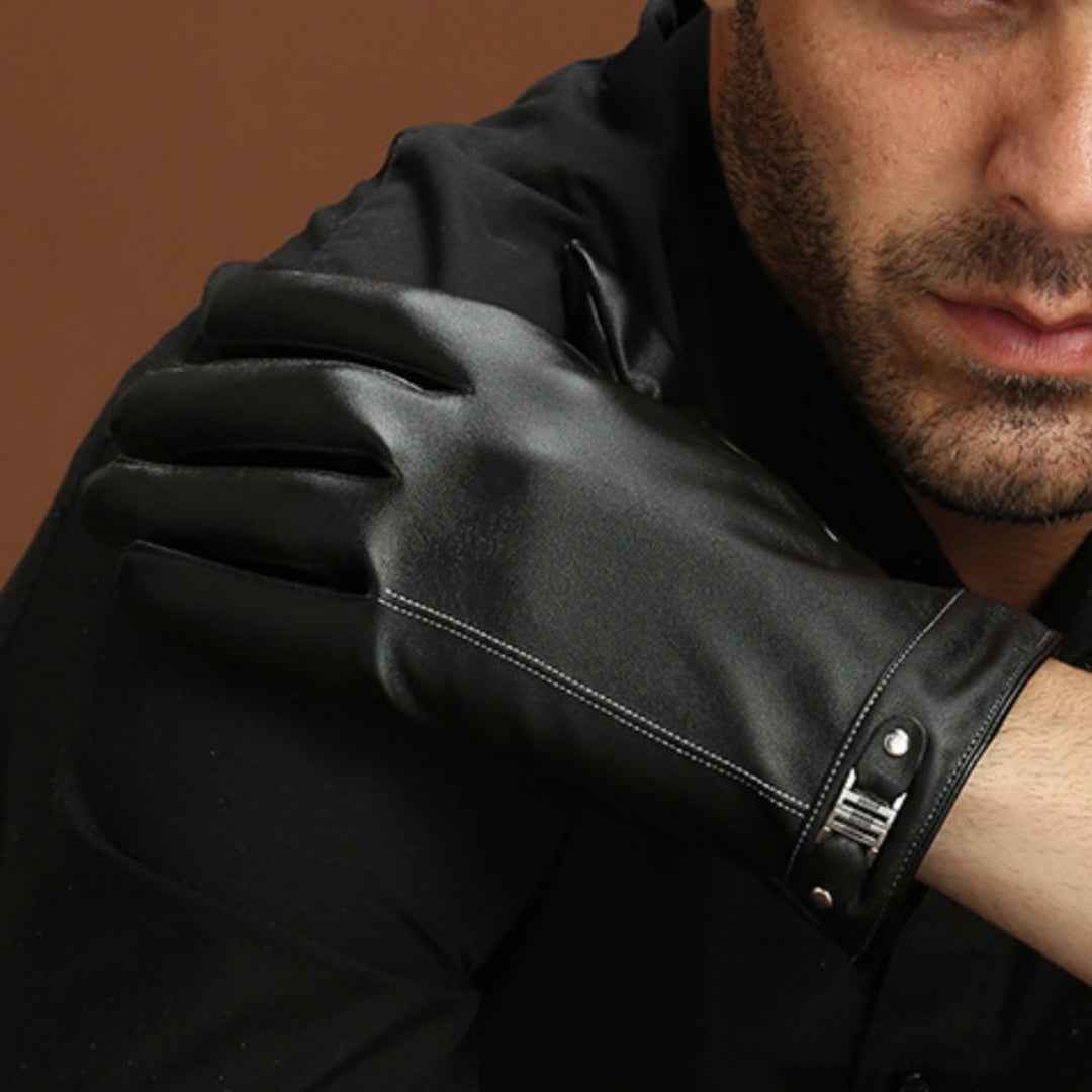 Men's Winter Outdoors Cycling Thickened Fleece-lined Warm Touch Screen Gloves