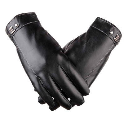 Men's Winter Outdoors Cycling Thickened Fleece-lined Warm Touch Screen Gloves