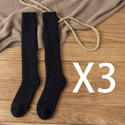 Winter Warm Stockings Plus Fleece Men's Wool Calf Socks