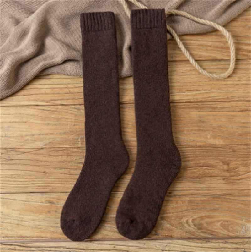 Winter Warm Stockings Plus Fleece Men's Wool Calf Socks
