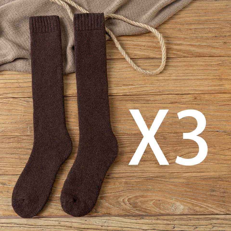 Winter Warm Stockings Plus Fleece Men's Wool Calf Socks