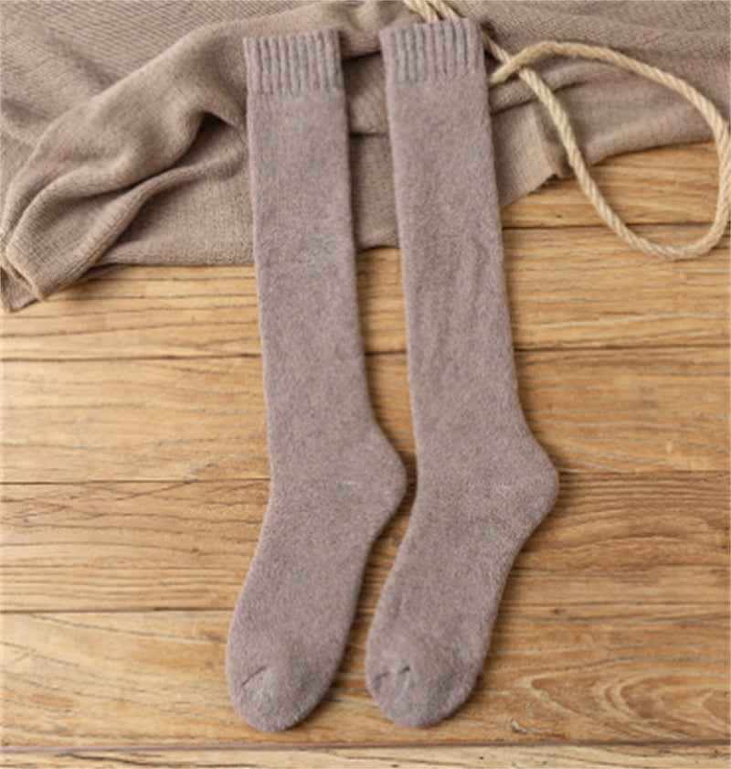 Winter Warm Stockings Plus Fleece Men's Wool Calf Socks