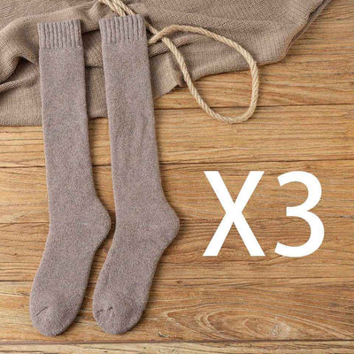 Winter Warm Stockings Plus Fleece Men's Wool Calf Socks