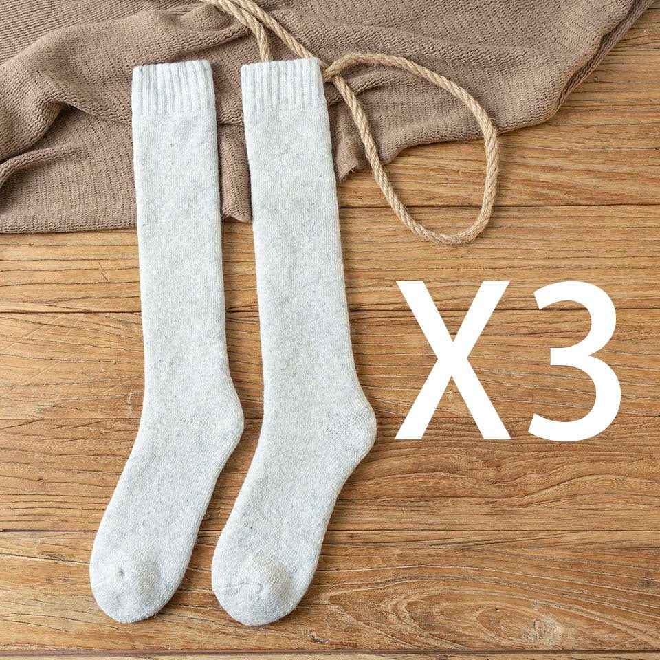 Winter Warm Stockings Plus Fleece Men's Wool Calf Socks