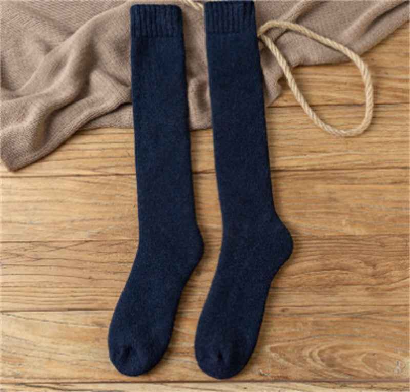 Winter Warm Stockings Plus Fleece Men's Wool Calf Socks