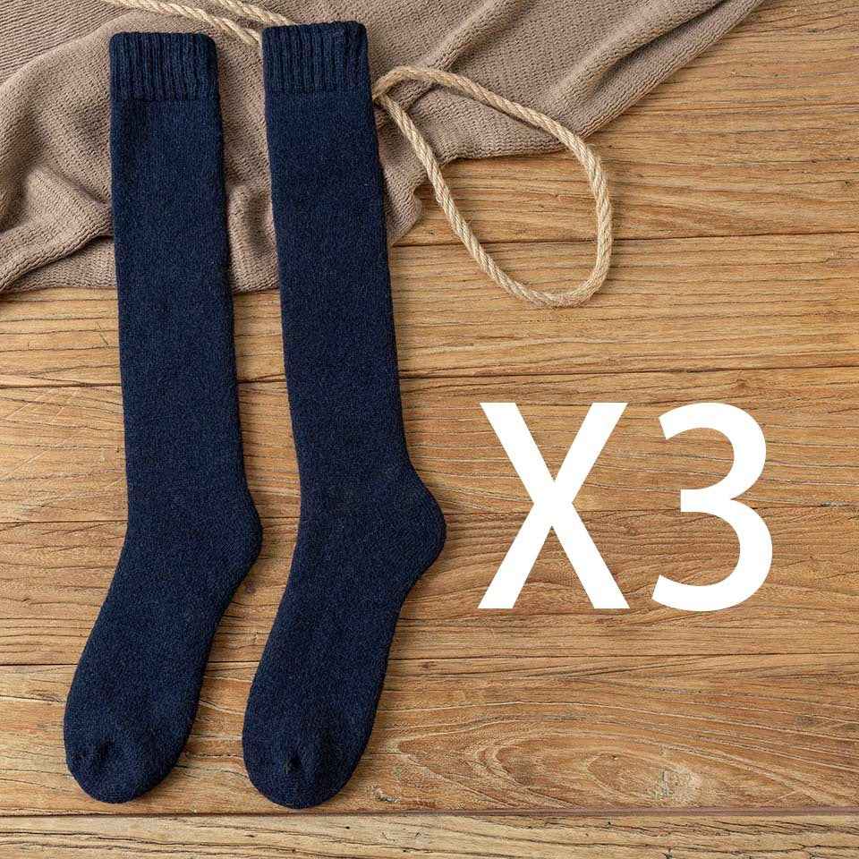 Winter Warm Stockings Plus Fleece Men's Wool Calf Socks