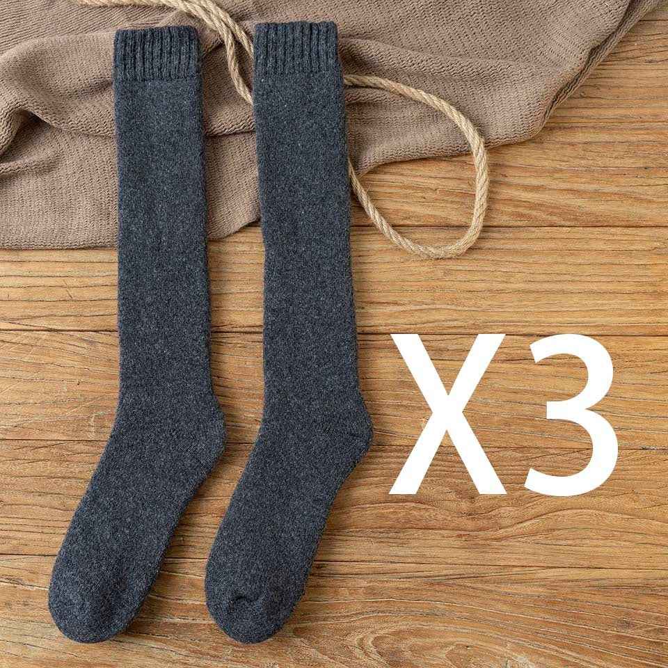 Winter Warm Stockings Plus Fleece Men's Wool Calf Socks