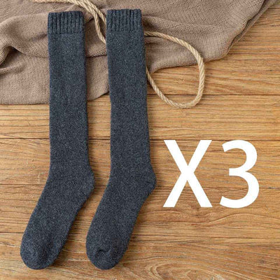 Winter Warm Stockings Plus Fleece Men's Wool Calf Socks