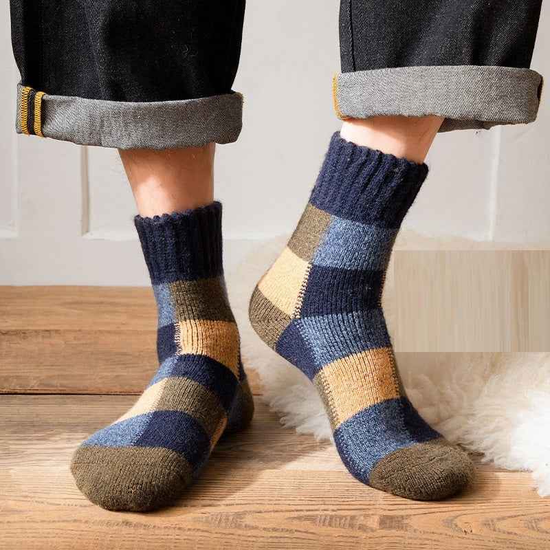 Heavy Wool Men's Medium Tube Autumn And Winter Towel Socks
