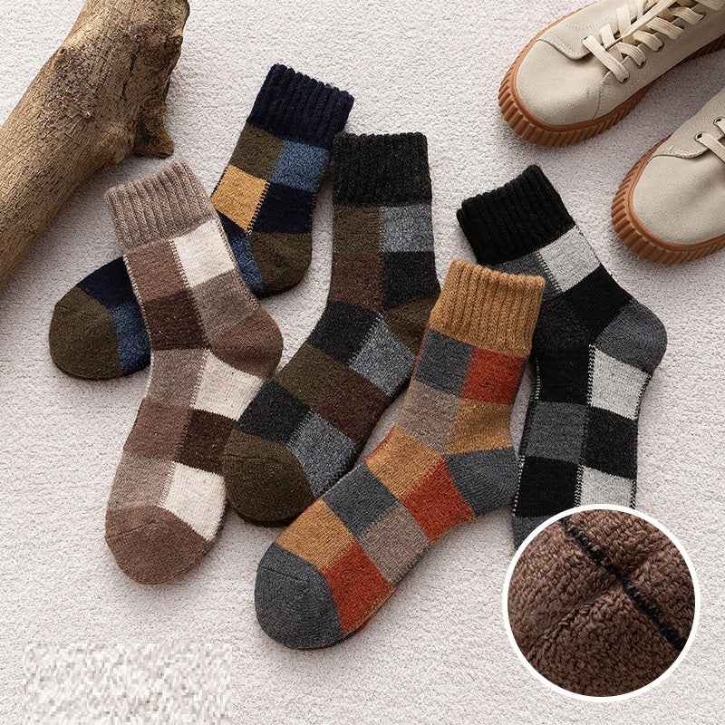 Heavy Wool Men's Medium Tube Autumn And Winter Towel Socks