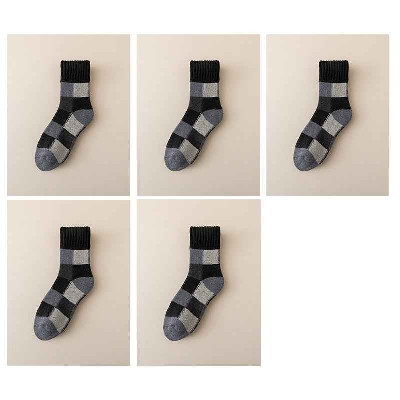 Heavy Wool Men's Medium Tube Autumn And Winter Towel Socks