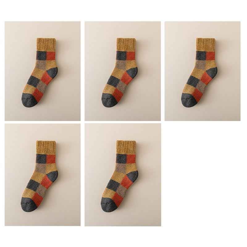 Heavy Wool Men's Medium Tube Autumn And Winter Towel Socks