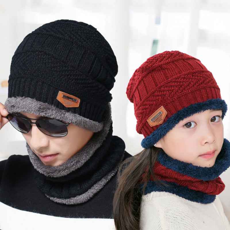 Men's Plus Fleece Knitted Hat Ladies
