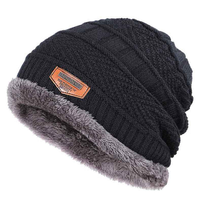 Men's Plus Fleece Knitted Hat Ladies
