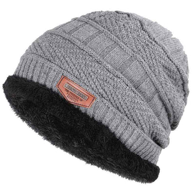 Men's Plus Fleece Knitted Hat Ladies