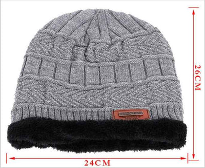 Men's Plus Fleece Knitted Hat Ladies