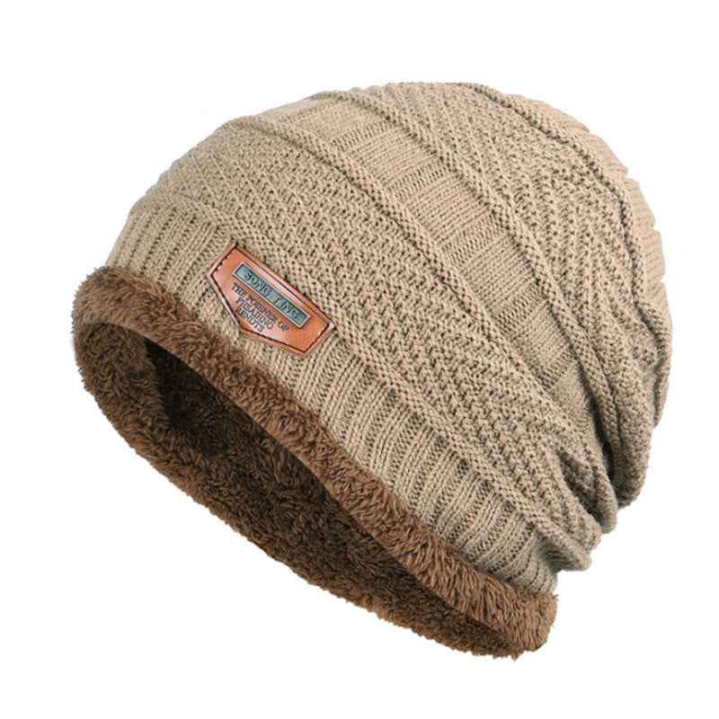 Men's Plus Fleece Knitted Hat Ladies