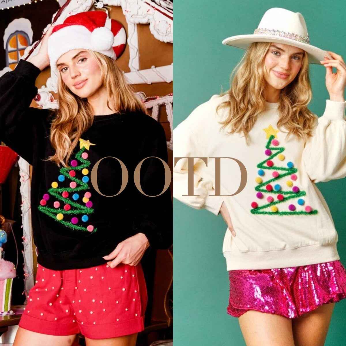 2025 New Christmas Tree Women's Sweatshirt Hoodie Autumn Winter Long Sleeve Sweater Pullovers Festival Female Clothing