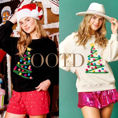 2025 New Christmas Tree Women's Sweatshirt Hoodie Autumn Winter Long Sleeve Sweater Pullovers Festival Female Clothing