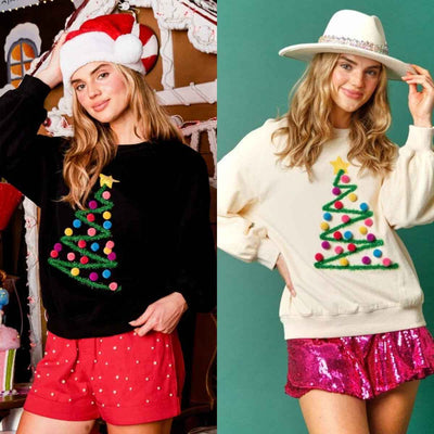 2025 New Christmas Tree Women's Sweatshirt Hoodie Autumn Winter Long Sleeve Sweater Pullovers Festival Female Clothing