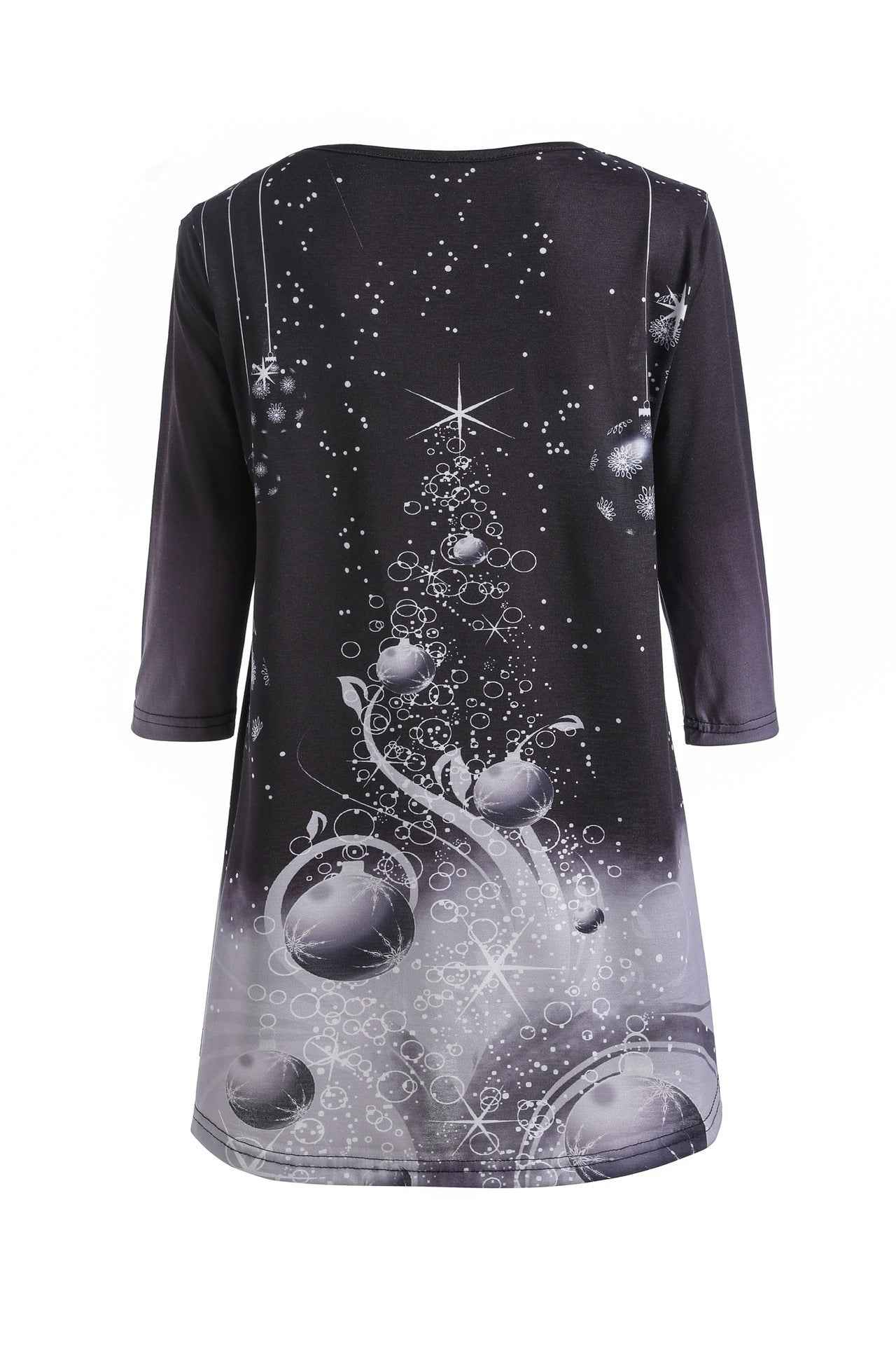 Fashion Christmas Print Crew Neck T-Shirt