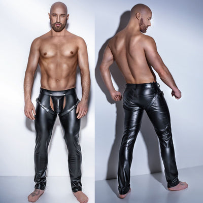 Fashion Personality Leather Men's Tight Trousers SHOPPORA