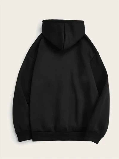 Letter And Graphic Print Hoodie With Drawstring Casual Hooded Sweatshirt, Best For Christmas