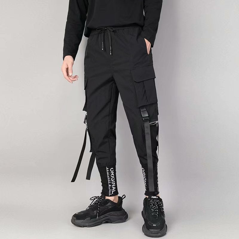 Men'S Three-Dimensional Pocket Self-Cultivation And Foot Embroidery Harem Pants SHOPPORA