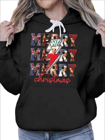 Merry Christmas, Retro Santa Claus, Believe In Santa, Bernard The Head Elf 500g Woman'S Cozy Classic Print Pullover Hoodie, Casual Long Sleeve Multicolor Hoodie Fall And Winter Essential