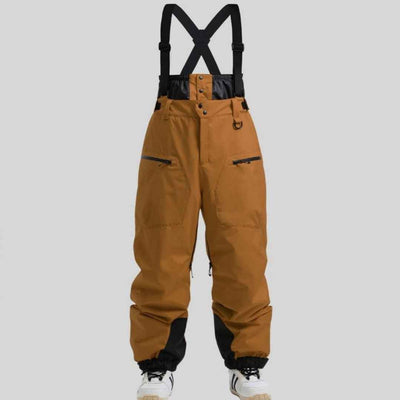 New Strap Thickened Waterproof Ski Pants Men