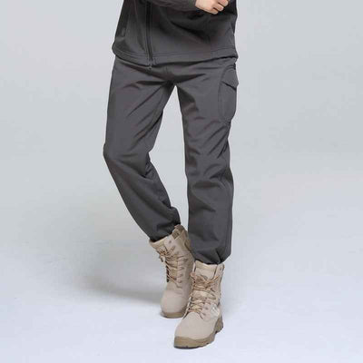 Outdoor Men's Fleece Soft Shell Pants Breathable And Windproof Wear-resistant