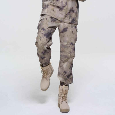 Outdoor Men's Fleece Soft Shell Pants Breathable And Windproof Wear-resistant