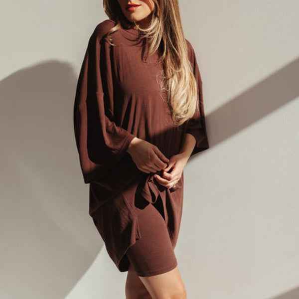 Summer Shorts Suit Fashion Loose Short-sleeved T-shirt And Slim Tight Pants Women's Clothing