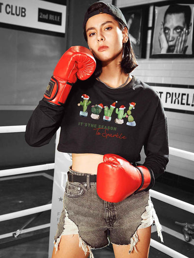 Women's Sweater Christmas Casual Navel Short