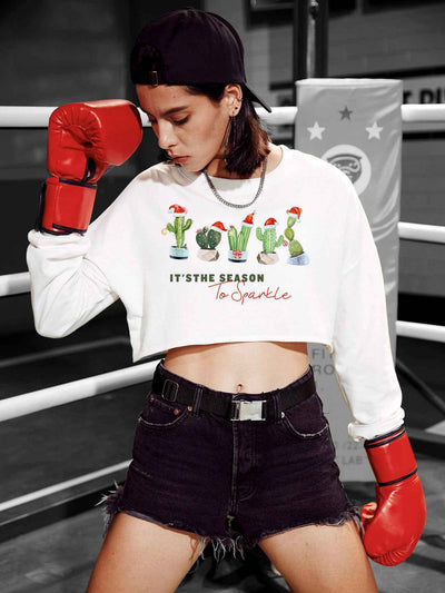 Women's Sweater Christmas Casual Navel Short