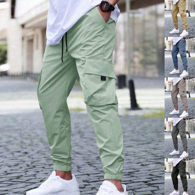 Workwear Casual Pants Drawstring Elastic Waist Track Pants SHOPPORA