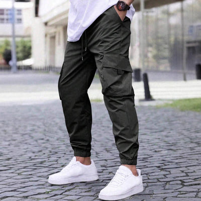 Workwear Casual Pants Drawstring Elastic Waist Track Pants SHOPPORA