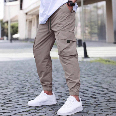 Workwear Casual Pants Drawstring Elastic Waist Track Pants SHOPPORA
