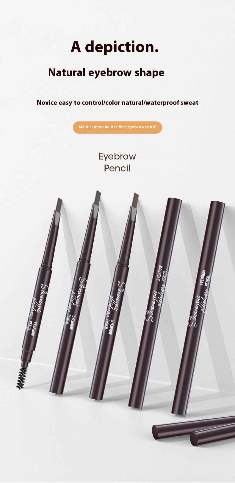 Three-Dimensional Multi-Effect Eyebrow Pencil Double-headed Triangle
