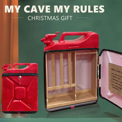 Wine Cabinet Oil Drum Box Gift Can Bar Set Christmas Decoration