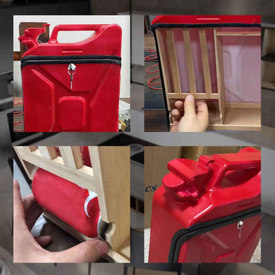 Wine Cabinet Oil Drum Box Gift Can Bar Set Christmas Decoration