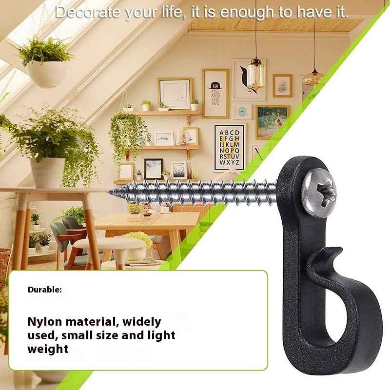 Q-type Hook Black And White Plastic Lighting Chain Hook Christmas Lights Outdoor Wire Flower Basket Hook
