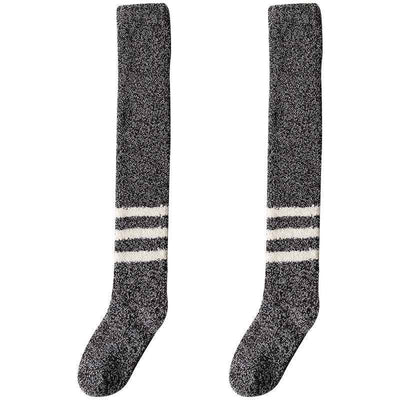 Coral Fleece Men's Over The Knee Stockings Fleece-lined