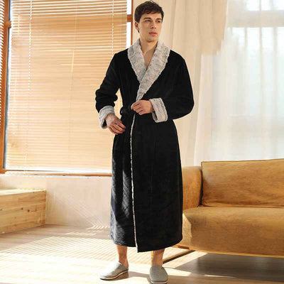 Thickened Pineapple Flannel Couple Nightgown Fashion