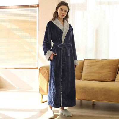 Thickened Pineapple Flannel Couple Nightgown Fashion