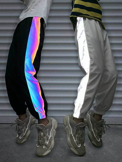 Colorful Luminous Reflective Couple Camouflage Sweatpants SHOPPORA