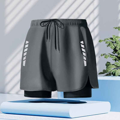 Men's Boxer Double-layer Fashion Swimming Trunks