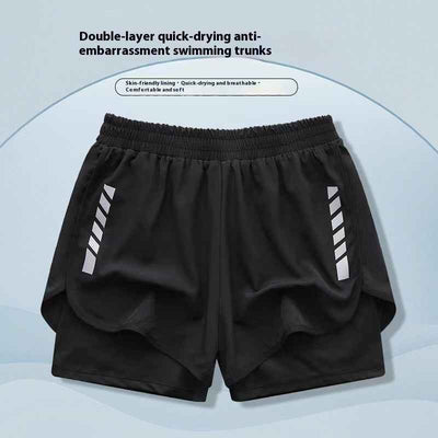 Men's Boxer Double-layer Fashion Swimming Trunks
